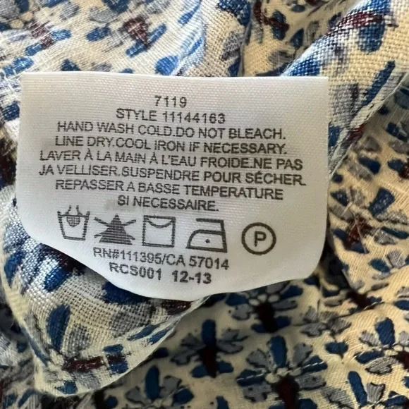 Tory Burch Linen Straight Leg Pull On Drawstring Tassel Pant Blue
Floral Size M - Picture 7 of 9